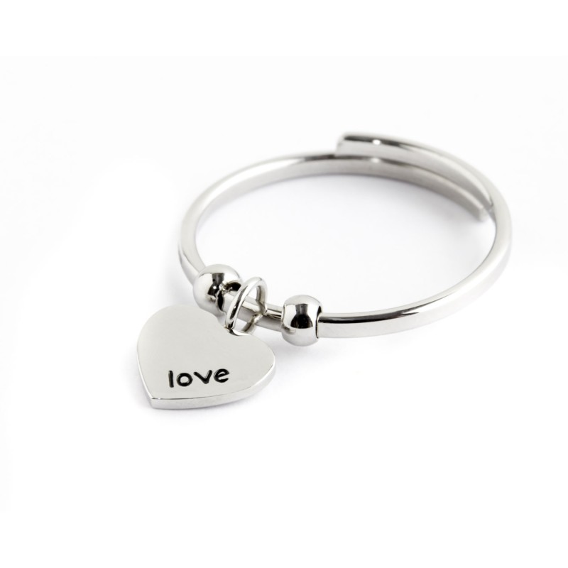 ANELLO CON CUORE PENDENTE