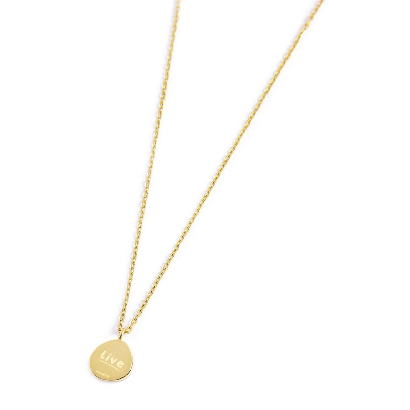 S.S.GOLD IP NECKLACE MEDAL PEND WITH WIND ROSE AND WHITE CRYSTALS S.steel gold ip necklace cross chain, 1 mm width, 0,27 thickne