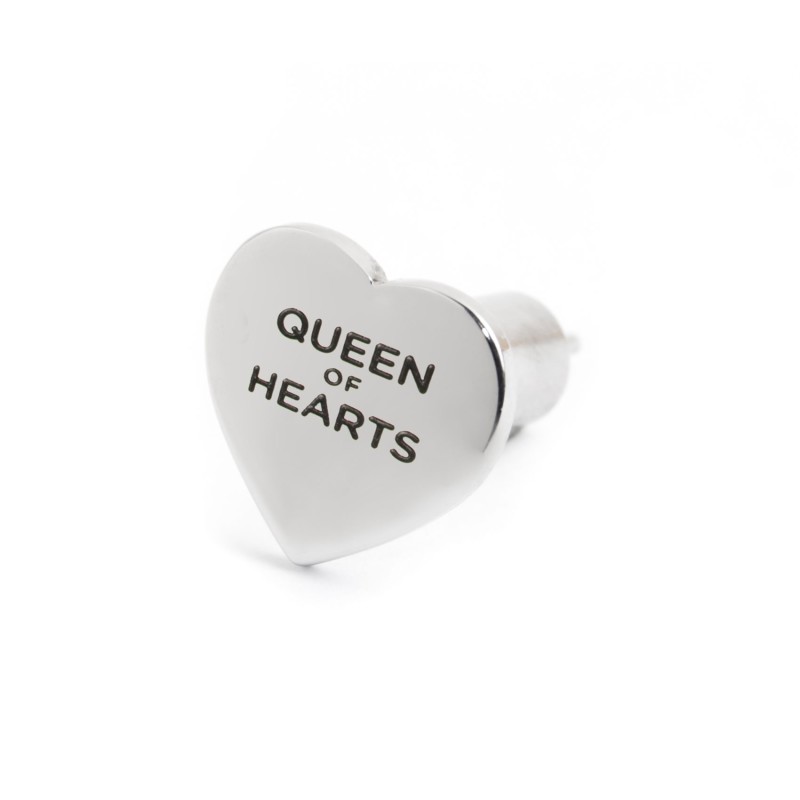 ONE S.STEEL  HEART EARRING S.steel mono heart earring queen of heartTime To 11 collection