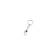 S.STEEL KEYRING 30MM WITH RING CHAIN AND LOCK Polished s.steel keyring 30 mm diameter, 2,70 mm width, 2,40 mm thickness, lasered