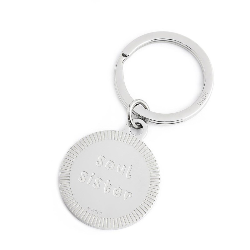 S.STEEL KEYRING WITH ROUND PENDANT Polished s.steel keyring with round pendant. Keyring is with 30 mm diameter, 2,70 mm width, 2