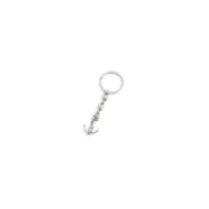 S.STEEL KEYRING 30MM WITH MARINE CHAIN AND ANCHOR PENDANT Polished s.steel keyring 30,00 mm diameter, 2,70 mm width, 2,40 mm thi