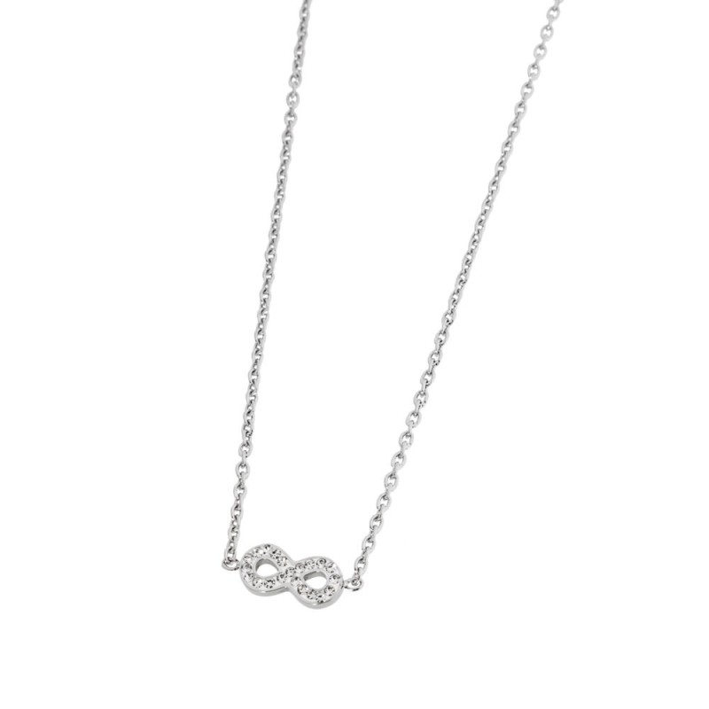 Collana infinito con cristalli