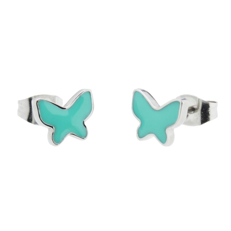 S.STEEL EARRINGS WITH ENAMEL BUTTERFLY 8.5MM BUTTERFLY EARRINGSAccessories: CHI0105 2 PZ