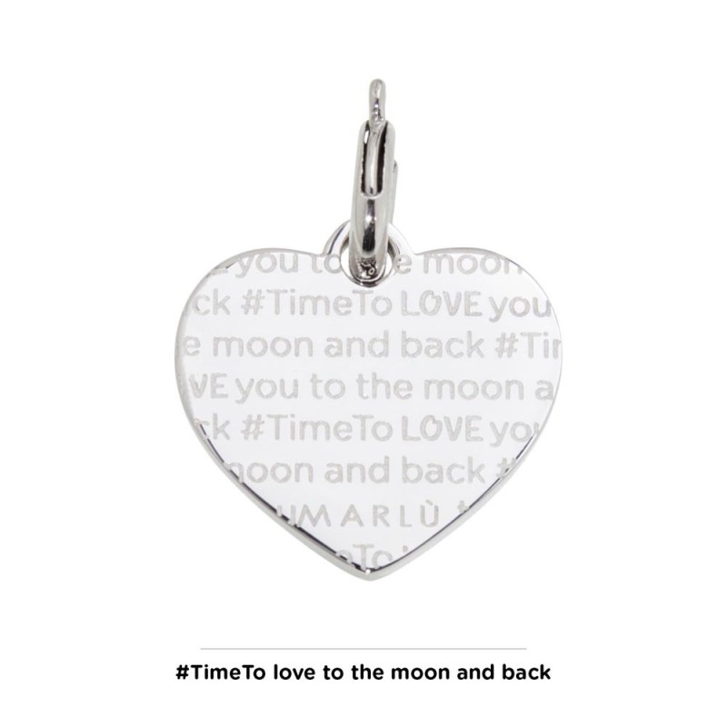 Charm cuore con zircone