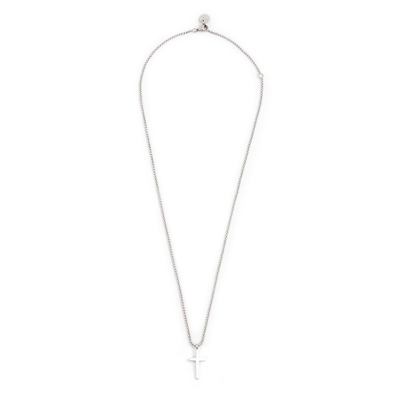 Collana con croce pendente e zircone