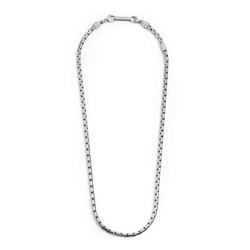 COLLANA ACCIAIO BOX OVAL 4 MM