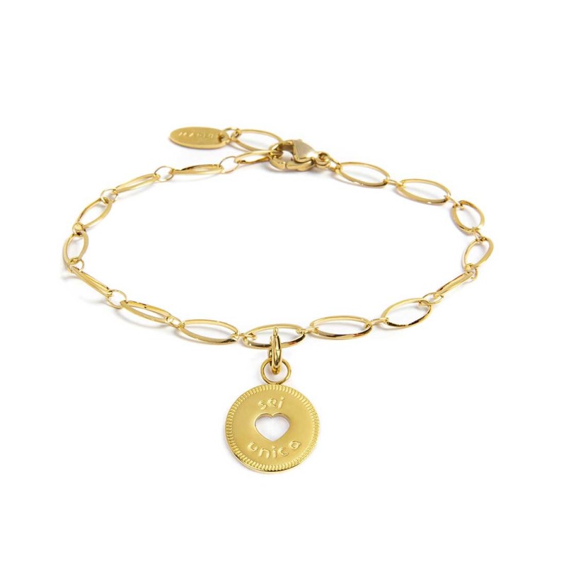 BRACCIALE ACC CATENA MISTA E PEND SEI UNICA