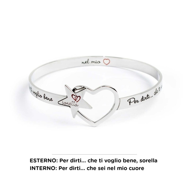 BRACCIALE RIGIDO STELLA CUORE