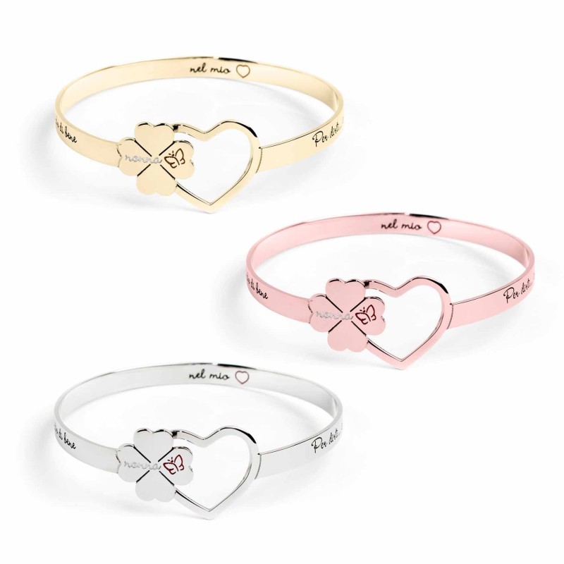 Bracciale rigido nonna quadrifoglio