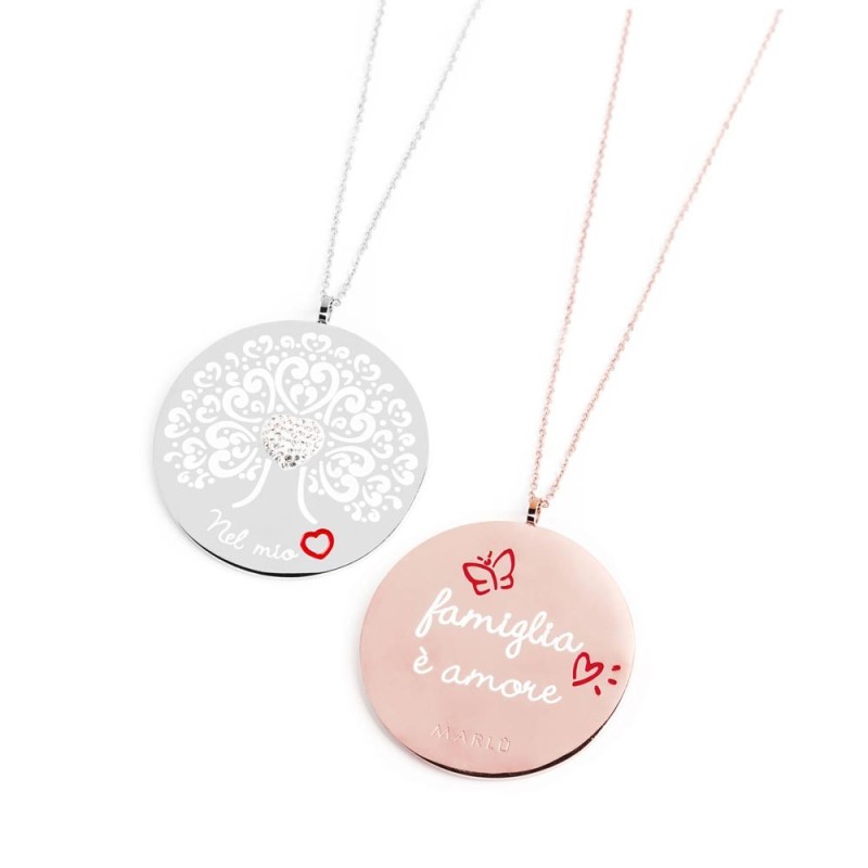 CIONDOLO 50 MM ALBERO DEI VALORI CRISTALLI