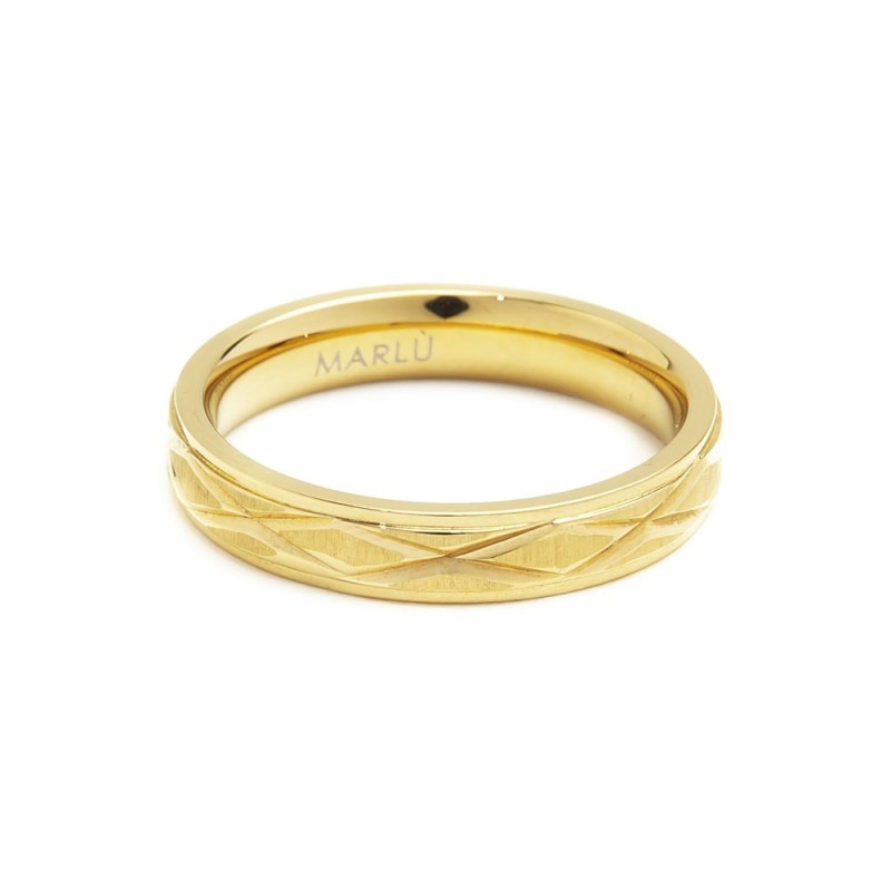 Anello texture a rombo