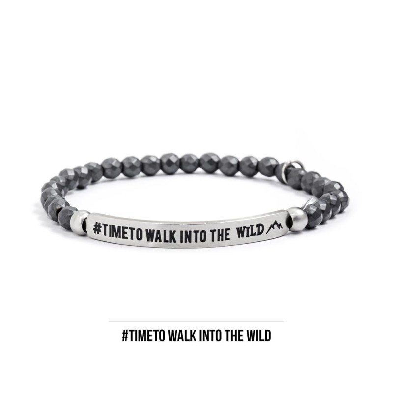 Bracciale elastico timeto walk into the wild