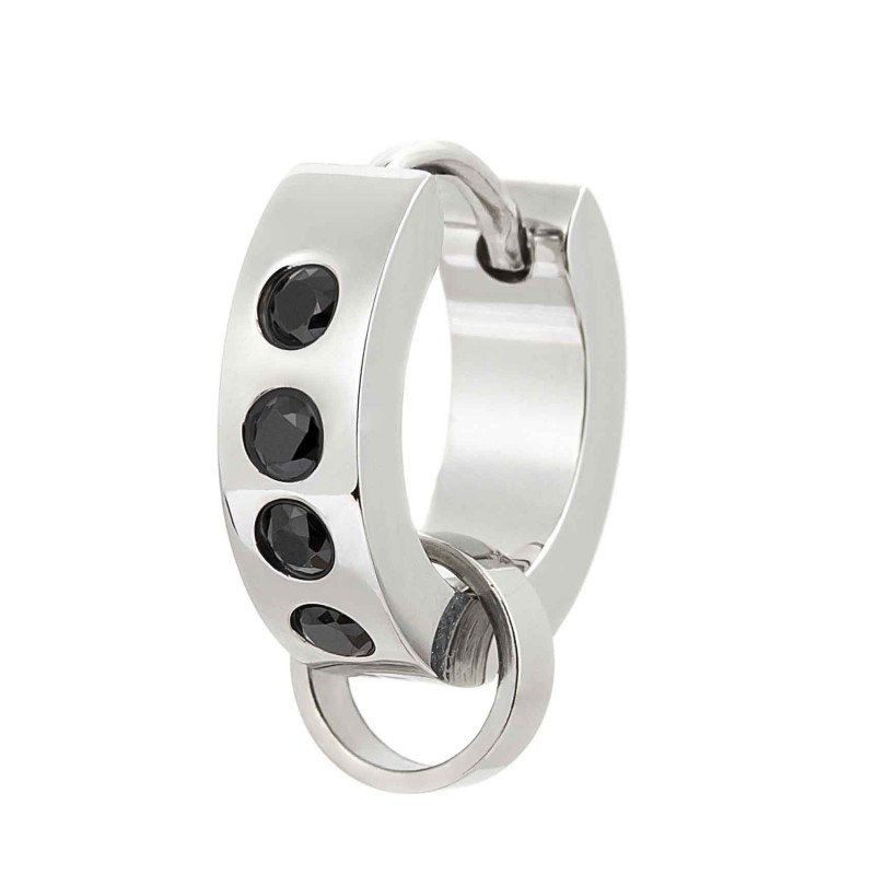 Orecchino a cerchio 14mm con anello per charm