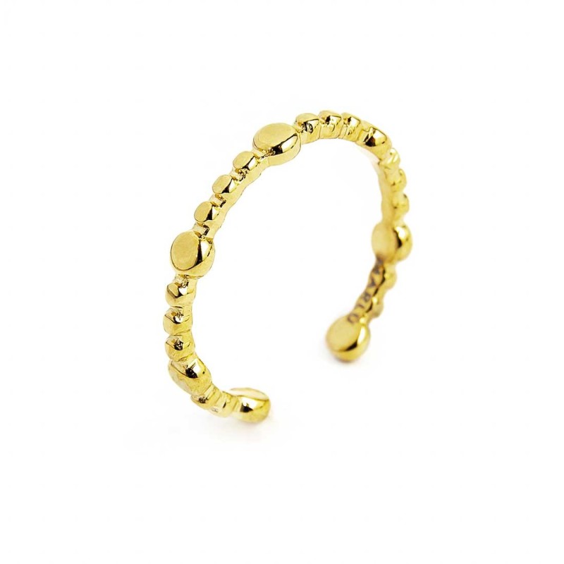 Anello da falange trama puntinata mista