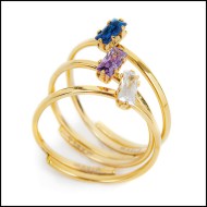 Anelli con cristallo baguette