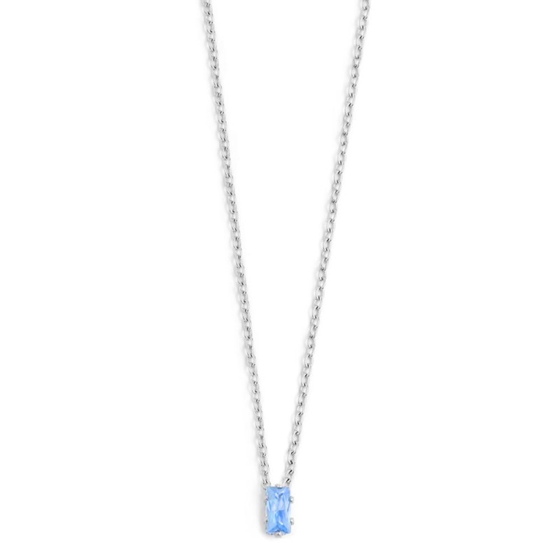 Collana con zircone baguette