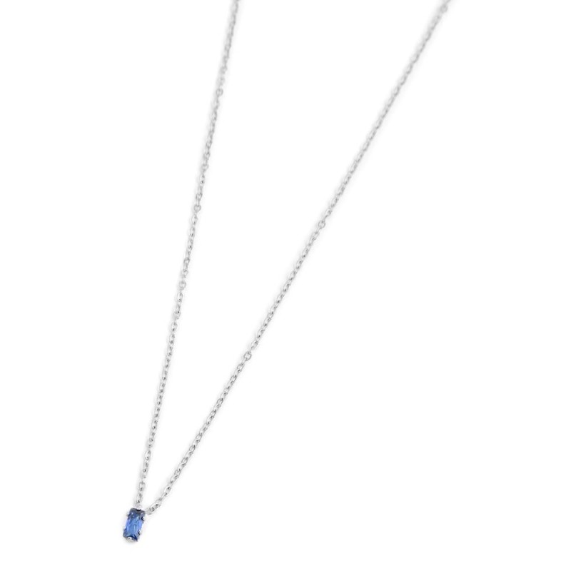 Collana con zircone baguette