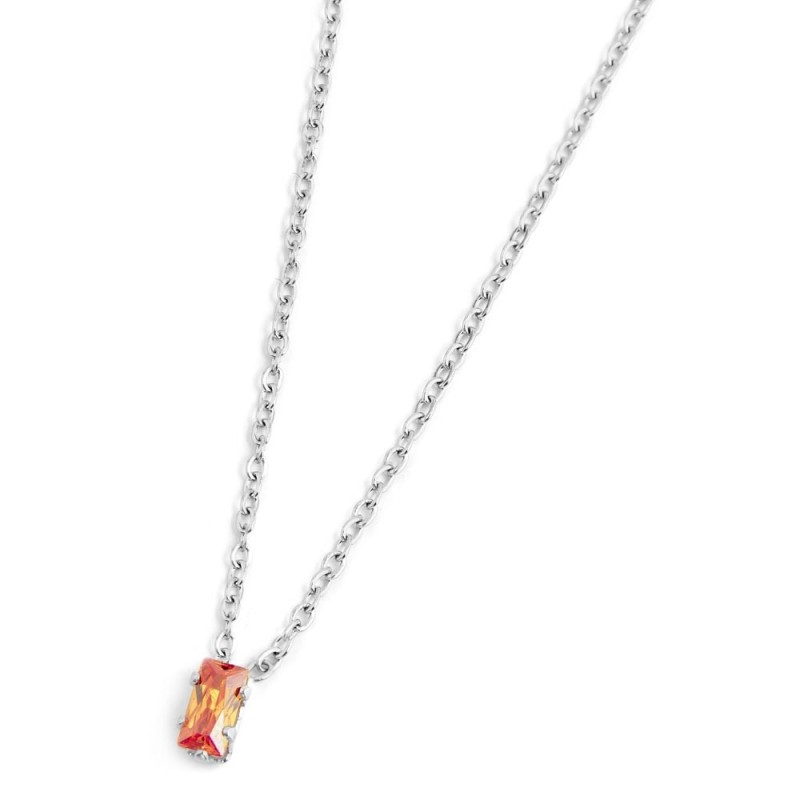 Collana con zircone baguette