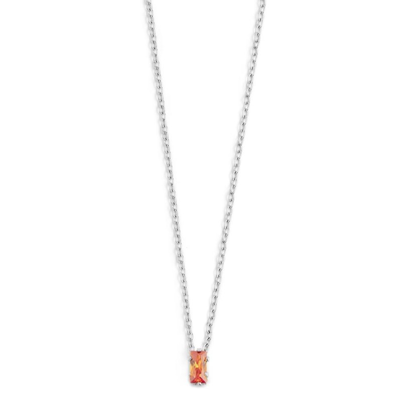 Collana con zircone baguette