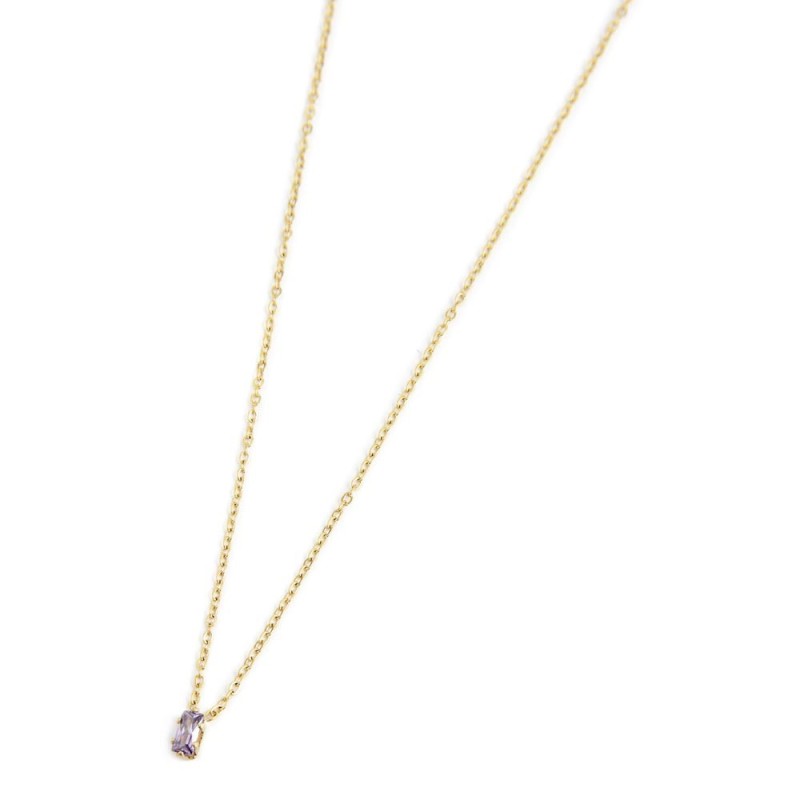 Collana con zircone baguette