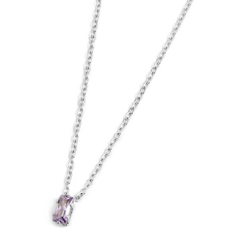 COLLANA 44CM CON CUBIC ZIRCONIA BAUGETTE