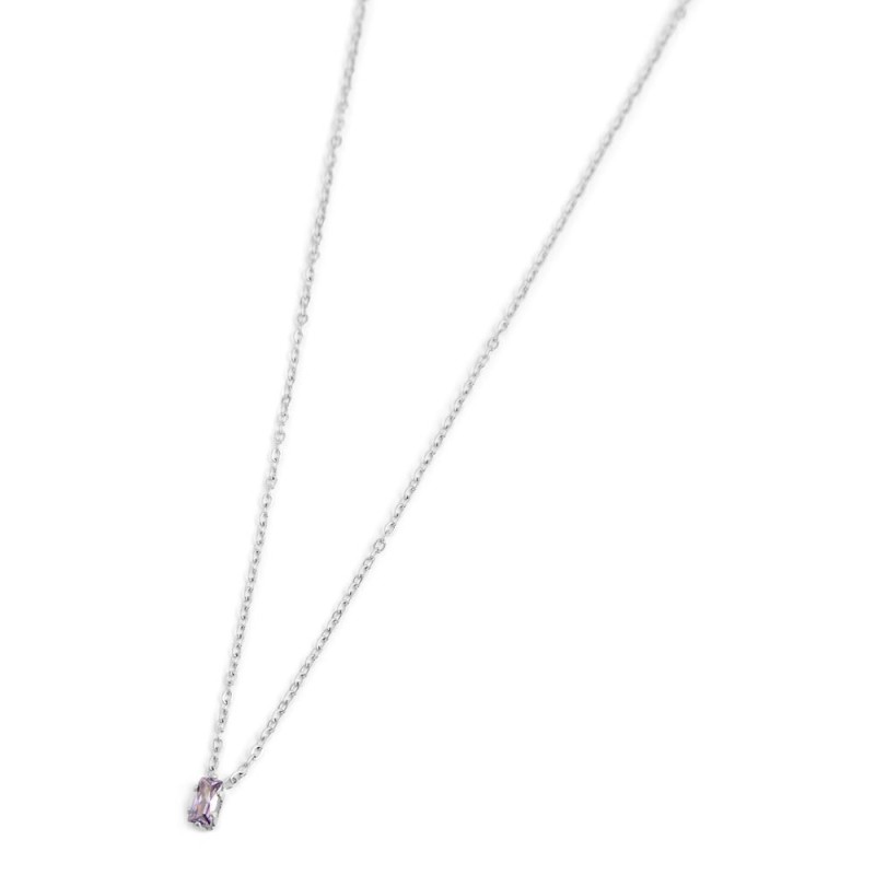 COLLANA 44CM CON CUBIC ZIRCONIA BAUGETTE