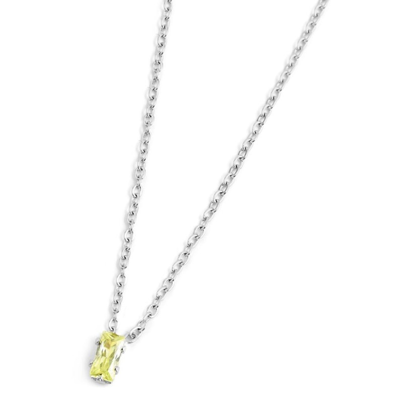 Collana con zircone baguette