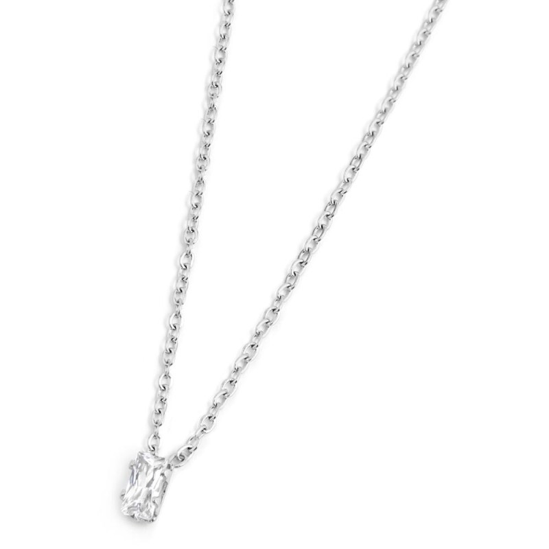COLLANA 44CM CON CUBIC ZIRCONIA BAUGETTE
