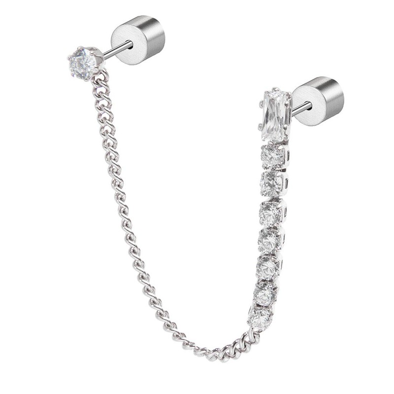 Orecchino a lobo multindosso tennis pendente