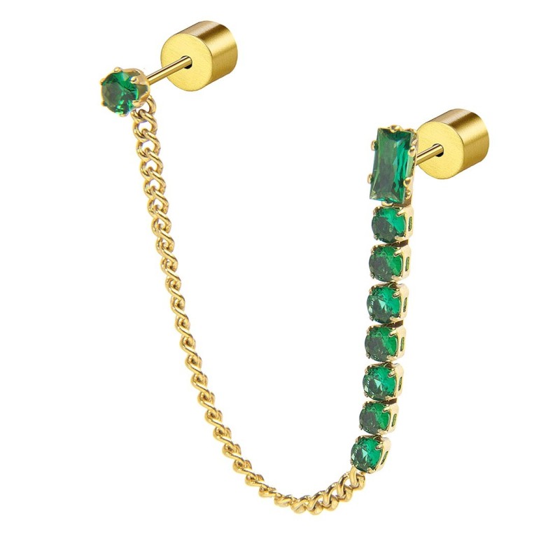 Orecchino a lobo multindosso tennis pendente