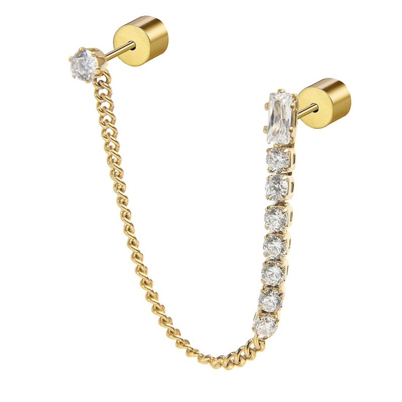 Orecchino a lobo multindosso tennis pendente