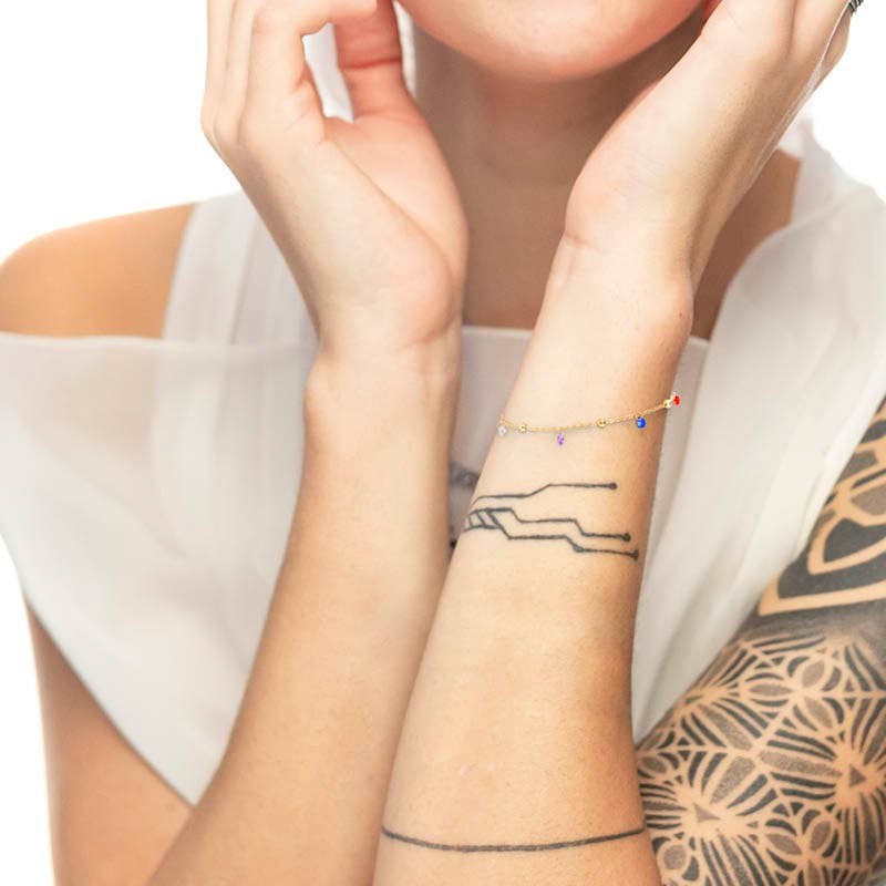 BRACCIALI CON CUBIC ZIRCONIA E SFERE