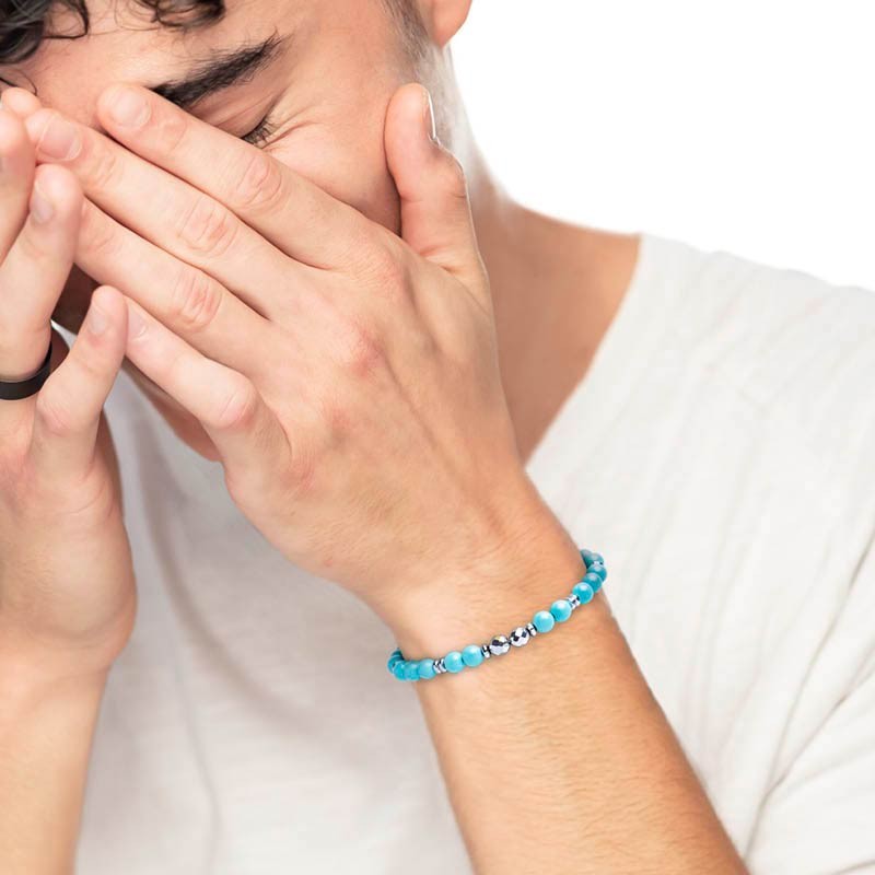 Bracciale agata sfaccettata 6mm