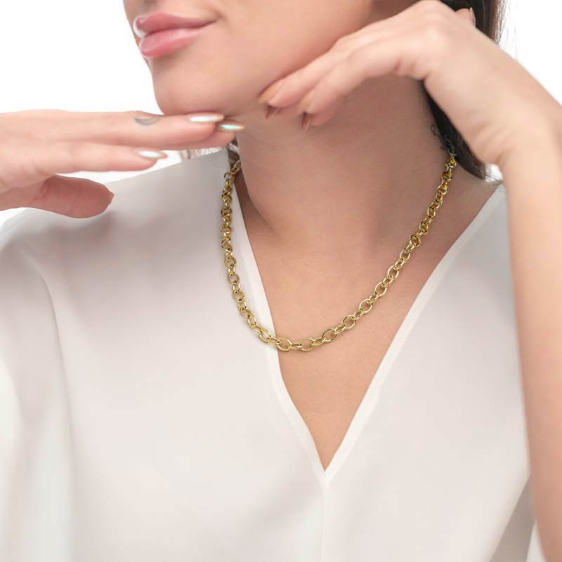 Collana catena maglia "o"