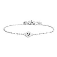 BRACCIALE ACCIAIO CON LETTERA SMALTATA