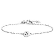 BRACCIALE ACCIAIO CON LETTERA SMALTATA