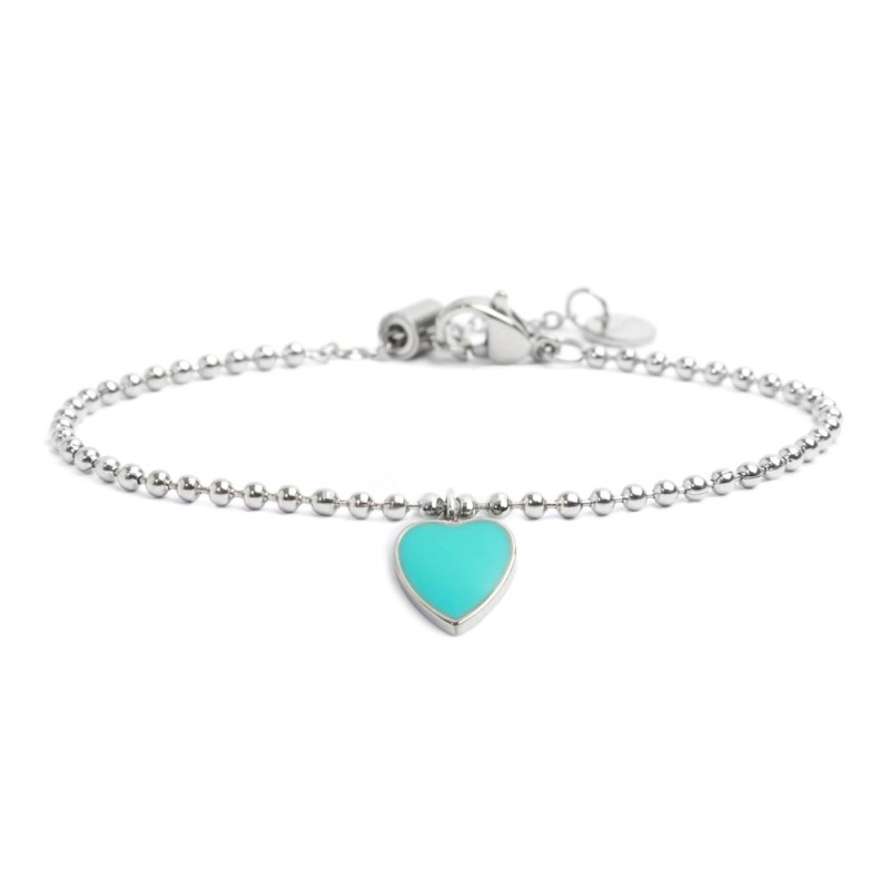 Bracciale con sfere e cuore