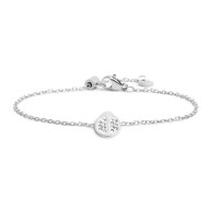 S.STEEL LADYBIRD BRACELET WITH CRYSTALS TOTAL LENGTH: 19CMWITH 6MM DOUBLE SIDES LOGO TAG 9.2*8.5MM LADY BIRD  WITH CLAY AND RHI