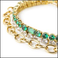 Bracciali con zirconi e catena