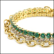 Bracciali con zirconi e catena