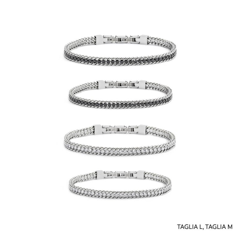 Bracciale perle e bracciale zirconi