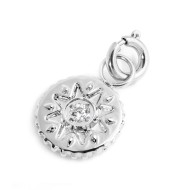CHARM MEDAGLIETTA CON SOLE E CZ