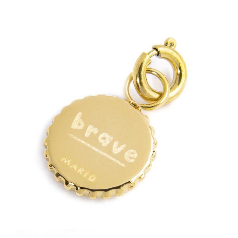 CHARM MEDAGLIETTA CON SOLE E CZ