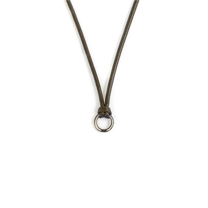 BLACK WAXED STEEL STRING NECKLACE BLACK WAXED STEEL STRING NECKLACE