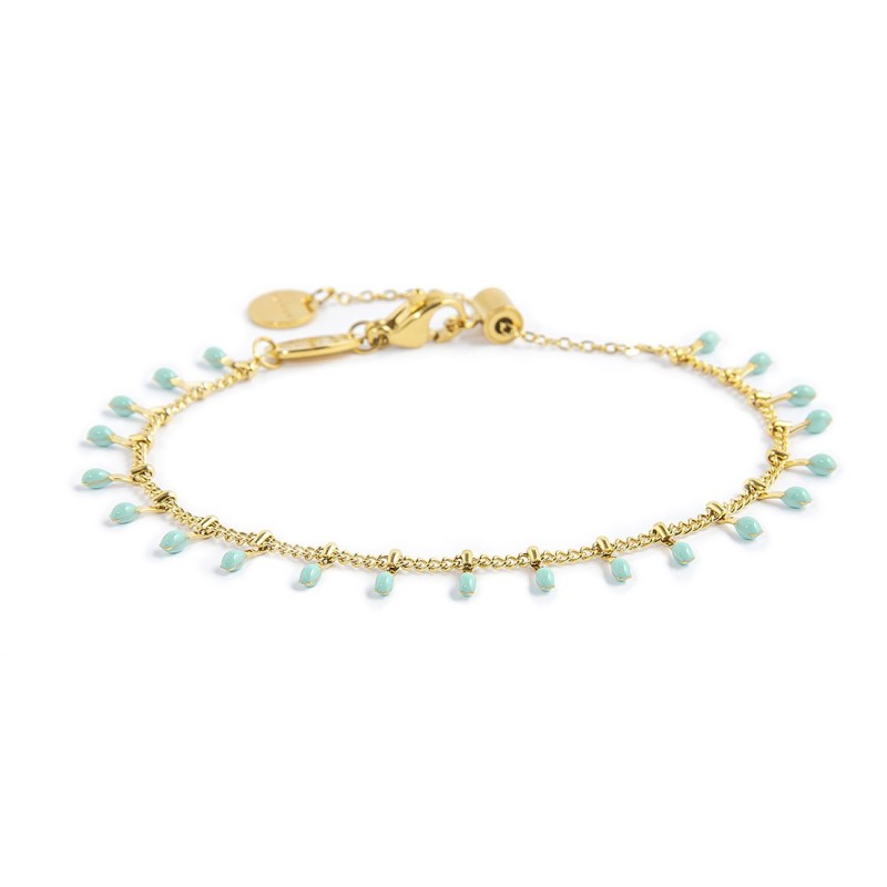 Bracciale con stella marina e bracciale con pendenti smaltati