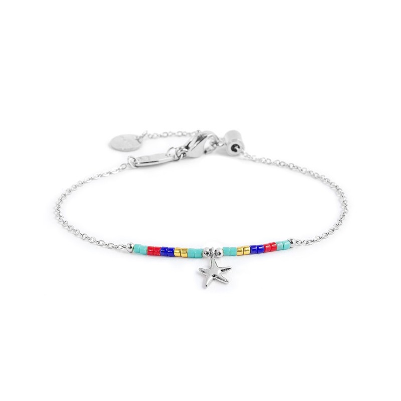 Bracciale con stella marina e bracciale con pendenti smaltati