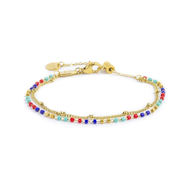 Bracciale con stella marina e bracciale con pendenti smaltati