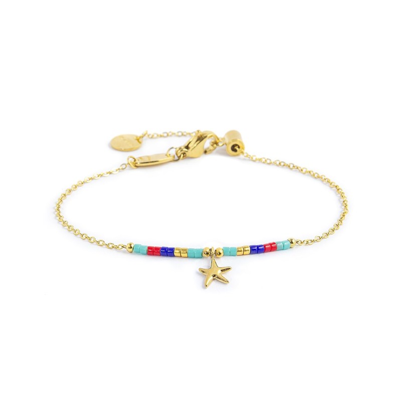 Bracciale con stella marina e bracciale con turchese
