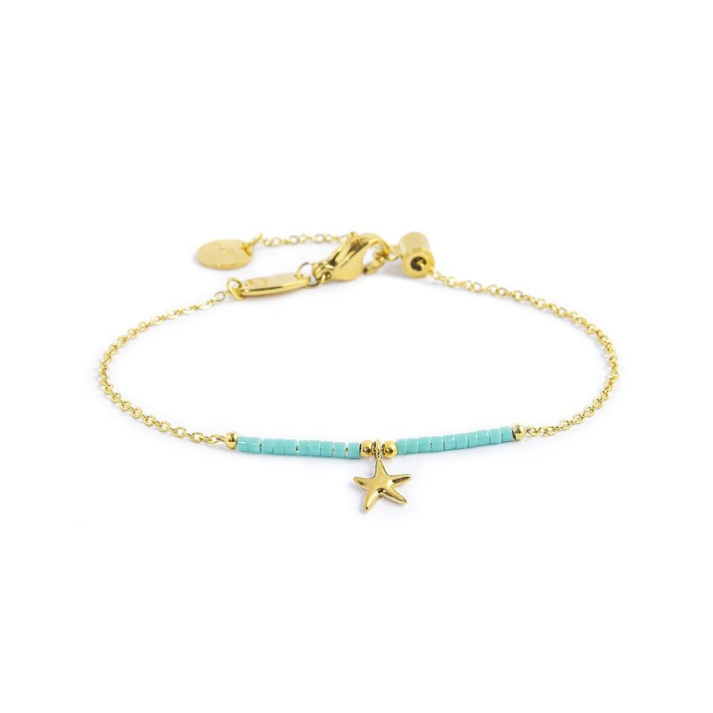 Bracciale con stella marina e bracciale con turchese